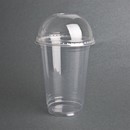 Couvercles dôme compostables en PLA Fiesta Compostable pour gobelets 340/454/568ml (Lot de 1000)